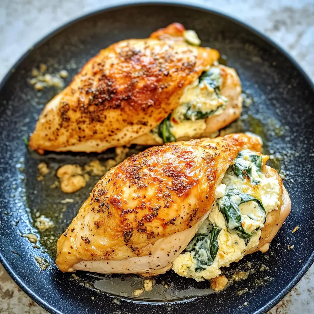 Say goodbye to boring dinners with this Cream Cheese Spinach Stuffed Chicken Breast! Enjoy a deliciously tender chicken filled with creamy cheese and vibrant spinach. Perfect for weeknight meals or special occasions, this recipe will become a family favorite. Save this pin and impress your guests at your next dinner party!