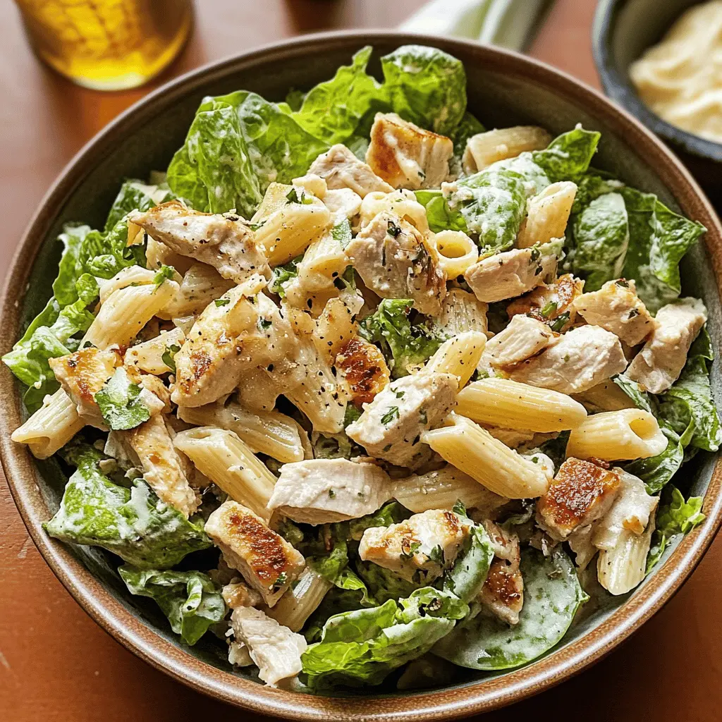 This Chicken Caesar Pasta Salad is a delicious twist on a classic favorite! Packed with tender chicken, crisp romaine, and perfectly cooked pasta, it's coated in a creamy Caesar dressing that's simply irresistible. Perfect for picnics, potlucks, or a quick weekday lunch. Save this recipe to enjoy a refreshing, satisfying meal anytime you need a taste of comfort!