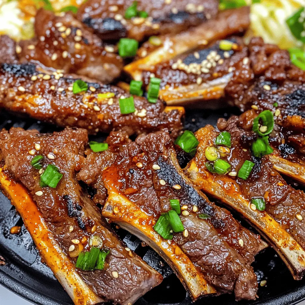 Savor the rich, smoky flavors of Galbi, the ultimate Korean grilled flanken ribs! These tender, marinated ribs are packed with sweet and savory umami that will take your BBQ to the next level. Perfect for summer gatherings or a cozy night in. Save this recipe to impress your friends and family with a delightful twist on classic grilling!