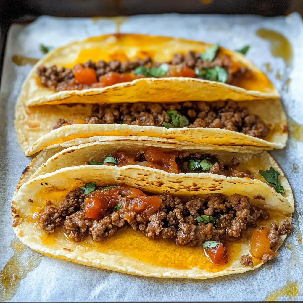 These Ground Beef Baked Tacos are a game-changer for dinner night! Deliciously seasoned beef is baked in crispy taco shells and topped with melty cheese, making it a family favorite. Perfect for gatherings or a cozy weeknight meal. Save this recipe to enjoy easy, tasty tacos anytime! 🌮✨