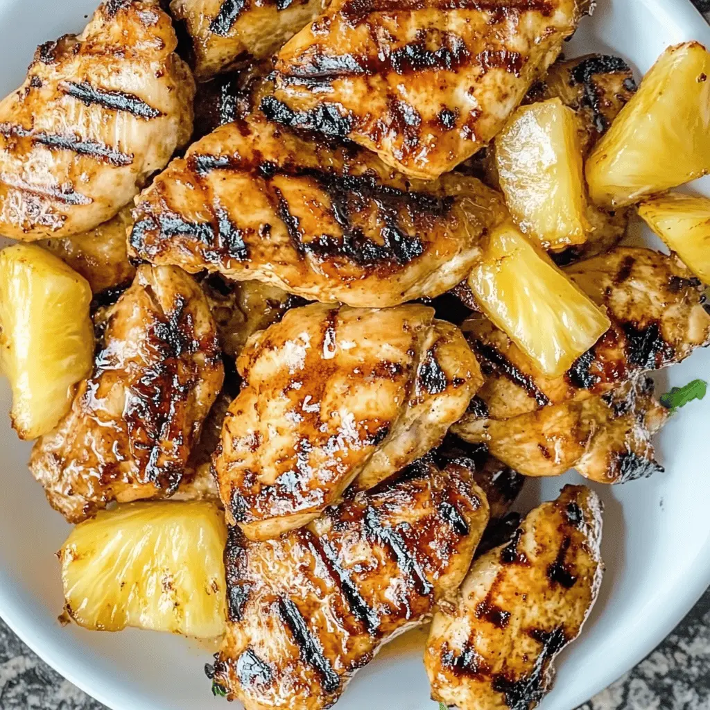 Fire up the grill for this mouthwatering Honey Pineapple Grilled Chicken! Juicy chicken marinated in a sweet and tangy honey-pineapple sauce brings a tropical twist to your dinner. Perfect for summer barbecues or weeknight meals. Save this recipe for a tasty dish that will impress family and friends!