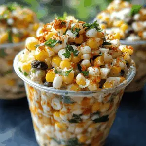 Experience the vibrant flavors of Mexican Corn Cups (esquites) that bring a taste of street food to your kitchen! Made with fresh corn, creamy mayo, tangy lime, and crumbly cheese, this dish is perfect for snacking or entertaining. Save this delicious recipe for your next gathering or summer barbecue! Enjoy a delightful twist on corn that everyone will love.